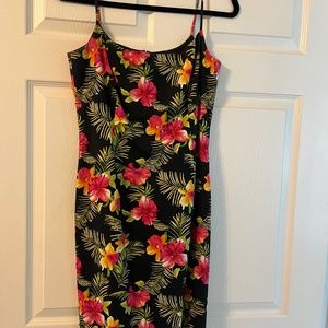 Tropical print dress